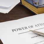 Durable Power of attorney legal document and pen.